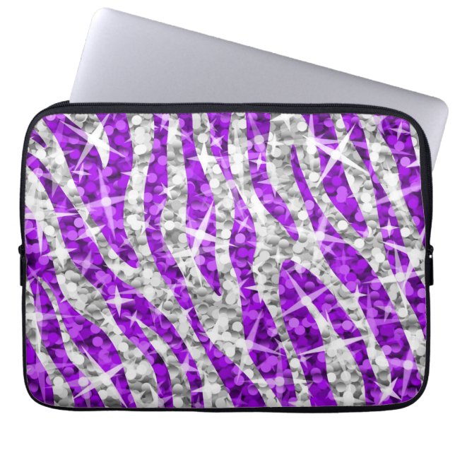 Glitzsebralilor 13" laptop sleeve (Framsidan)