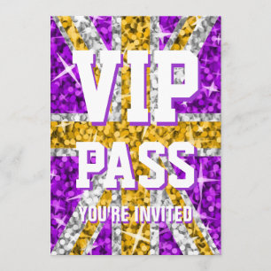 GlitzUK-guld "VIP PASSERAR" inbjudan