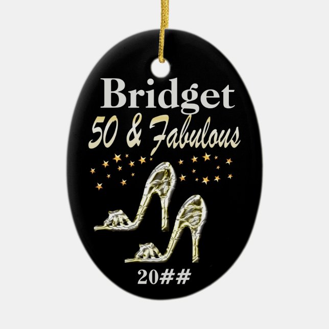 GLITZY 50TH DATED & PERSONLIG ORNAMENT (Framsidan)