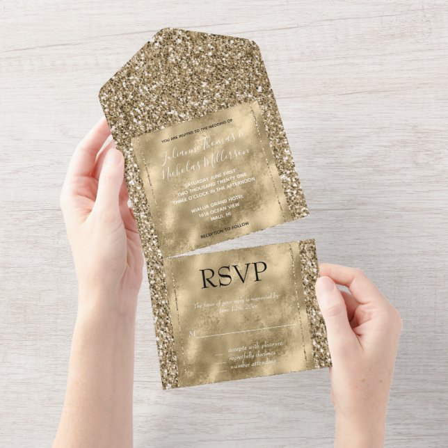 Glitzy Antique Guld Glitter (Avrivbar del)