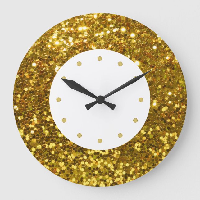 Glitzy Bling Wall Decor Clocks Stor Klocka (Framsida)