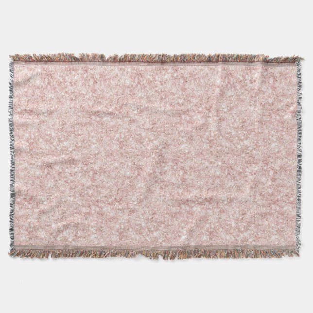 Glitzy Blush Pink Glitter Christmas Filt (Framsidan)