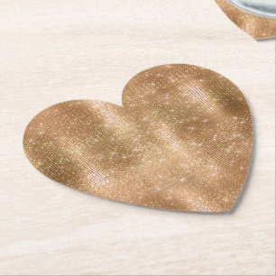 Glitzy Champagne Guld Gnistra Glam Glam Underlägg Papper