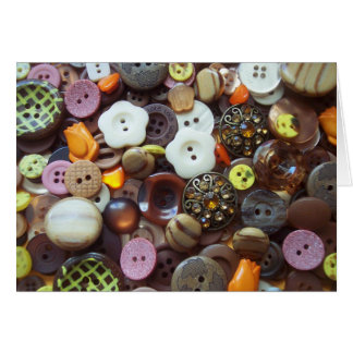 Glitzy Earth Tone Buttons Hälsningskort
