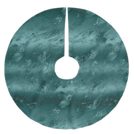 Glitzy Emerald Grönt Marble jul Julgransmatta Borstad Polyester