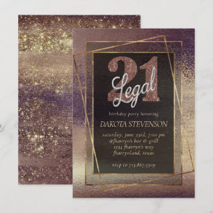 Glitzy Foil Golden Bronze Copper 21 och Legal Inbjudningar