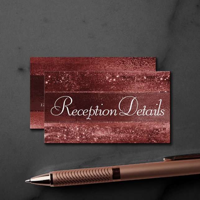 Glitzy Foil | Henna Crimson Red Gnistra Recept Tilläggskort (Skapare uppladdad)