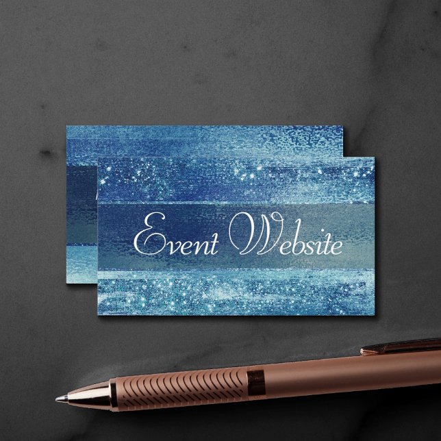 Glitzy Foil | Ice Blue Faux Iridescent webbplats Tilläggskort (Skapare uppladdad)