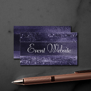 Glitzy Foil Indigo Midnight Mörk Lila Website Tilläggskort