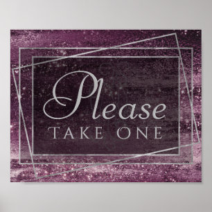 Glitzy Foil Mauve Rosa Dusty Ro take one Poster