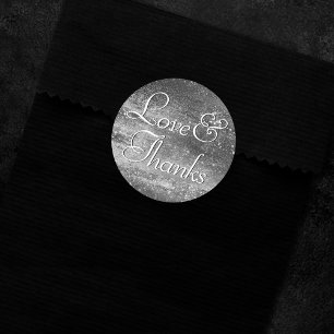 Glitzy Foil Platinum Silver Faux Shine Tack Runt Klistermärke