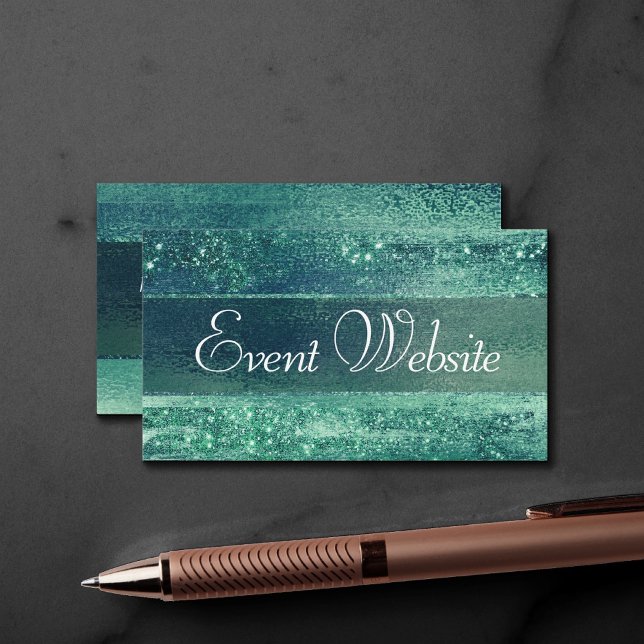 Glitzy Foil | Shamrock Grönt Glam Event-webbplats Tilläggskort (Skapare uppladdad)