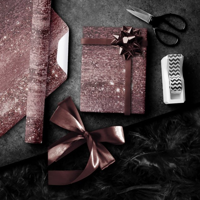 Glitzy Foil | Terracotta Dusty Orange Metallic Presentpapper (Skapare uppladdad)