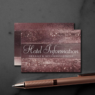 Glitzy Foil |  uppgifter om Ro Guld Mauve Rosa Tilläggskort