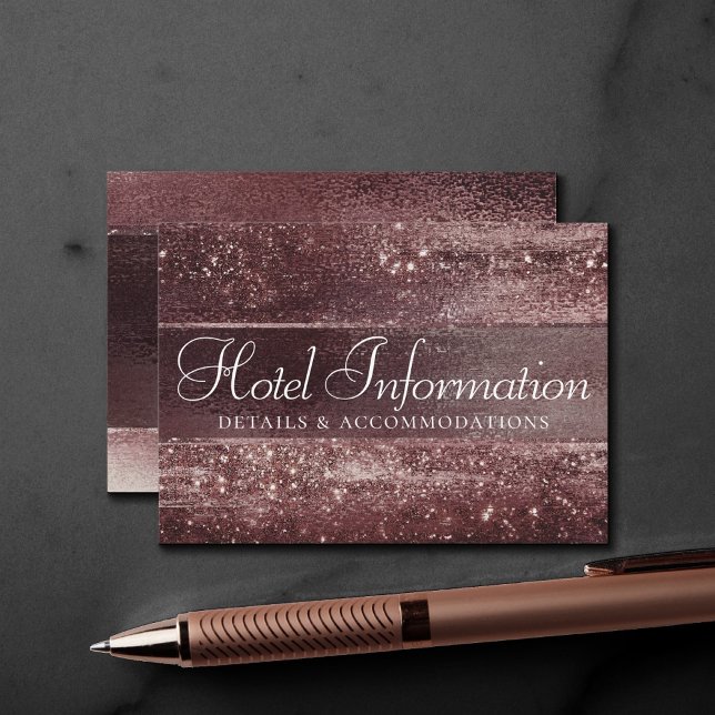 Glitzy Foil |  uppgifter om Ro Guld Mauve Rosa Tilläggskort (Skapare uppladdad)