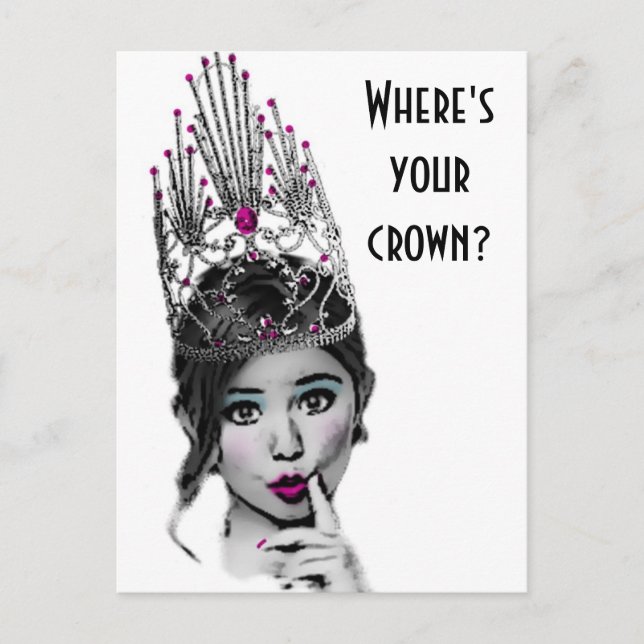 Glitzy Girl Postcards Vykort (Framsida)