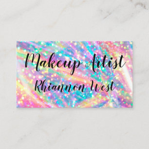 Glitzy Glassy Makeup Artist Artsy Visitkort