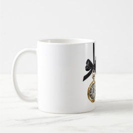 Glitzy Gold Silver New Year Midnight Hour Kaffemugg
