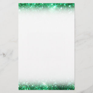 Glitzy Grönt Glitter Brevpapper