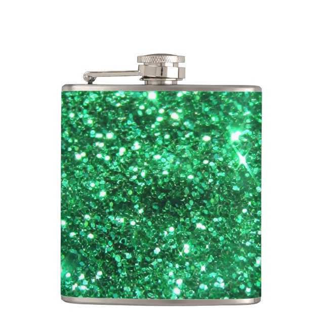 Glitzy grönt glitter fickplunta (Framsidan)