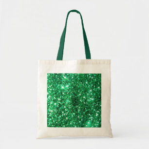 Glitzy grönt glitter tygkasse