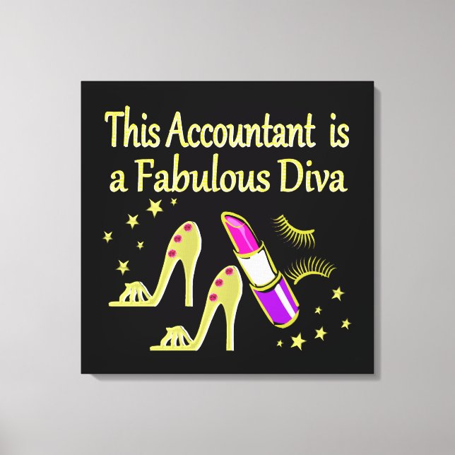 GLITZY GULD ACCOUNTANT DESIGN CANVASTRYCK (Framsida)