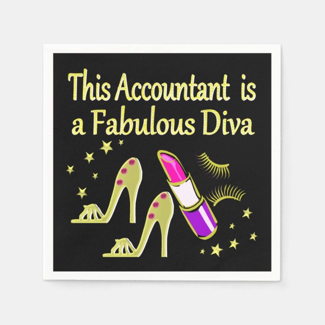 GLITZY GULD ACCOUNTANT DESIGN PAPPERSSERVETT (Framsidan)