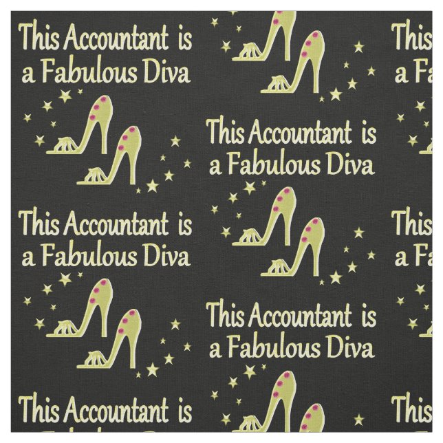GLITZY GULD ACCOUNTANT DIVA DESIGN TYG (Provkarta)