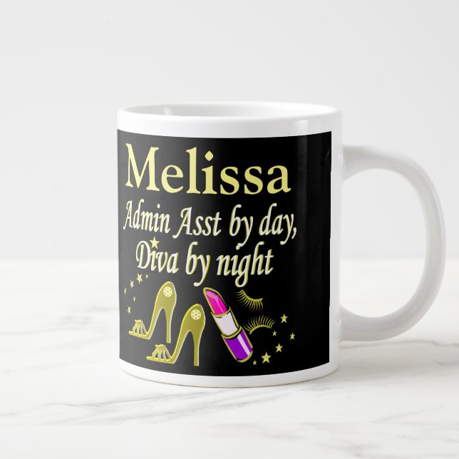 GLITZY GULD ADMIN ASST PERSONLIG MUGG JUMBO MUGG (Höger)