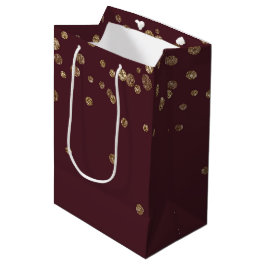 Glitzy Guld Glam Burgundy Dots