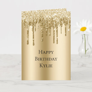 Glitzy Guld Gnistra Glitter Drives Birthday Kort