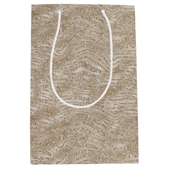 Glitzy Guld Zebra tryck (Framsidan)