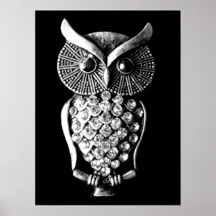 Glitzy Jeweled Metall Uggla Poster