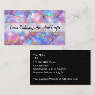 Glitzy Jewelry Affärskort Opal Background Visitkort