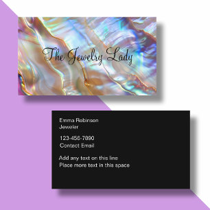 Glitzy Jewelry Theme Abalone Stil Background Visitkort