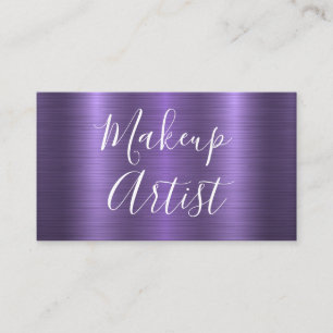 Glitzy Makeup Artist Lila - bakgrund Visitkort