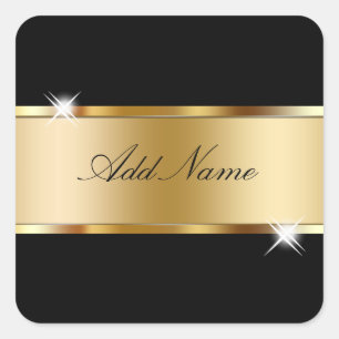 Glitzy Monogramklistermärkeetiketter "monogramsta Fyrkantigt Klistermärke