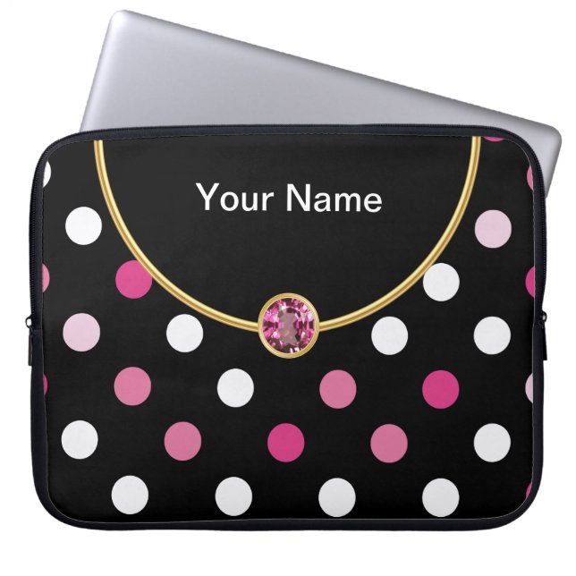 Glitzy Monogramlaptop sleeve (Framsidan)