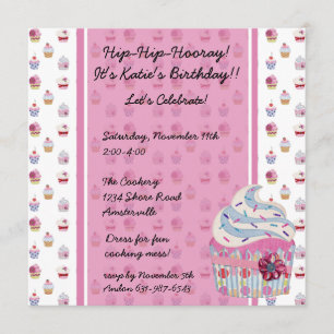 Glitzy muffin Invitaiton Inbjudningar