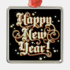 Glitzy Nyår Julgransprydnad Metall