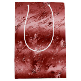 Glitzy Red Ombre Marble