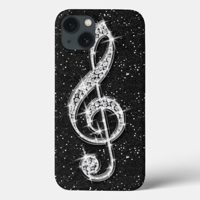 Glitzy Sparkly Diamond Music Note (Baksida)