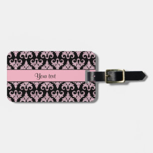 Glitzy Sparkly rosaglitterdamast Bagagebricka