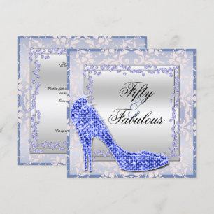 Glitzy stiletter, diamanter & damastast sagolika inbjudningar
