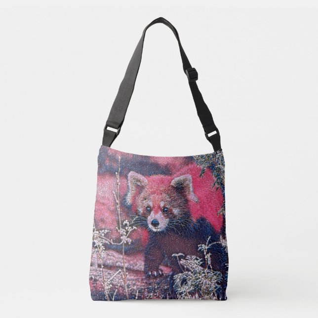 GlitzyAnimal_RedPanda_005 Axelväska (Framsida)