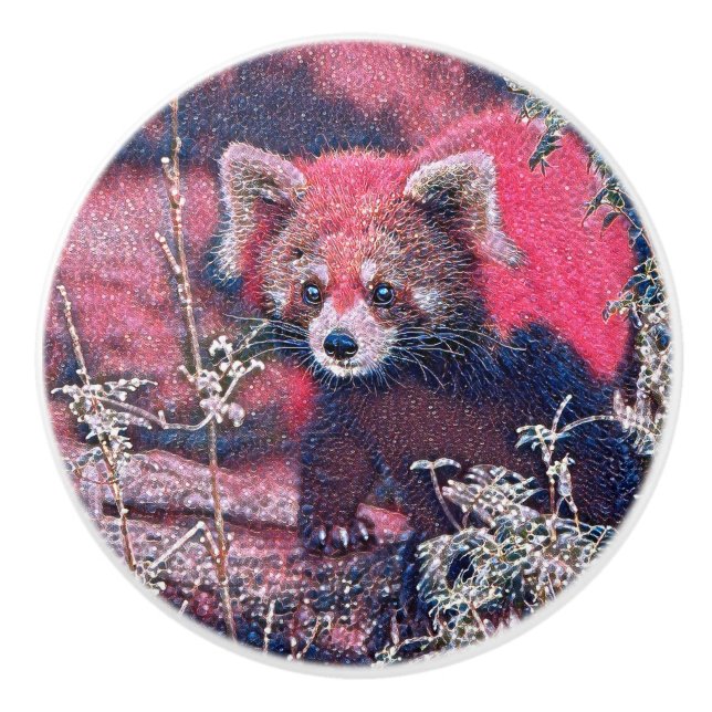 GlitzyAnimal_RedPanda_005 Knopp (Framsidan)