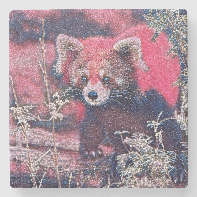 GlitzyAnimal_RedPanda_005 Stenunderlägg (Framsidan)