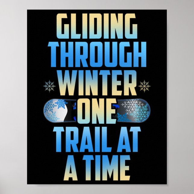 Gliva genom vinter ett spår åt gången poster (Framsidan)