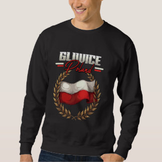 Gliwice Polen Resa Polsk Flagga Polska Lång Ärmad Tröja