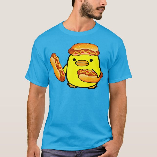 Glizzy Gladiator Anka Hotdog Meme T Shirt (Framsida)